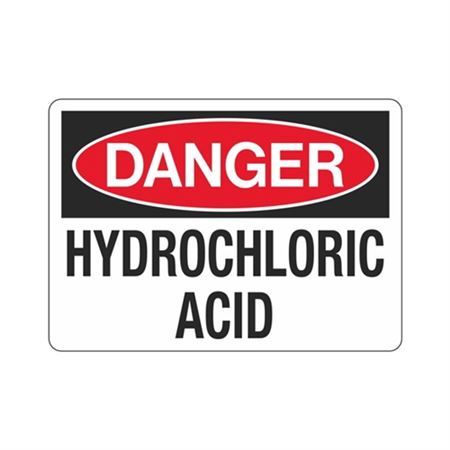 Danger Hydrochloric Acid Sign